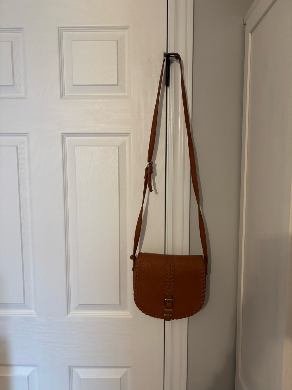 Brown Crossbody Saddle Bag